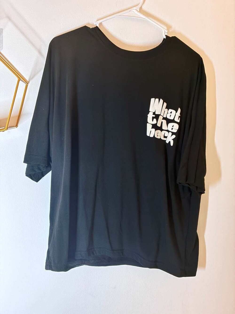 Manfinity What The Heck Graphic T-Shirt Size L Black